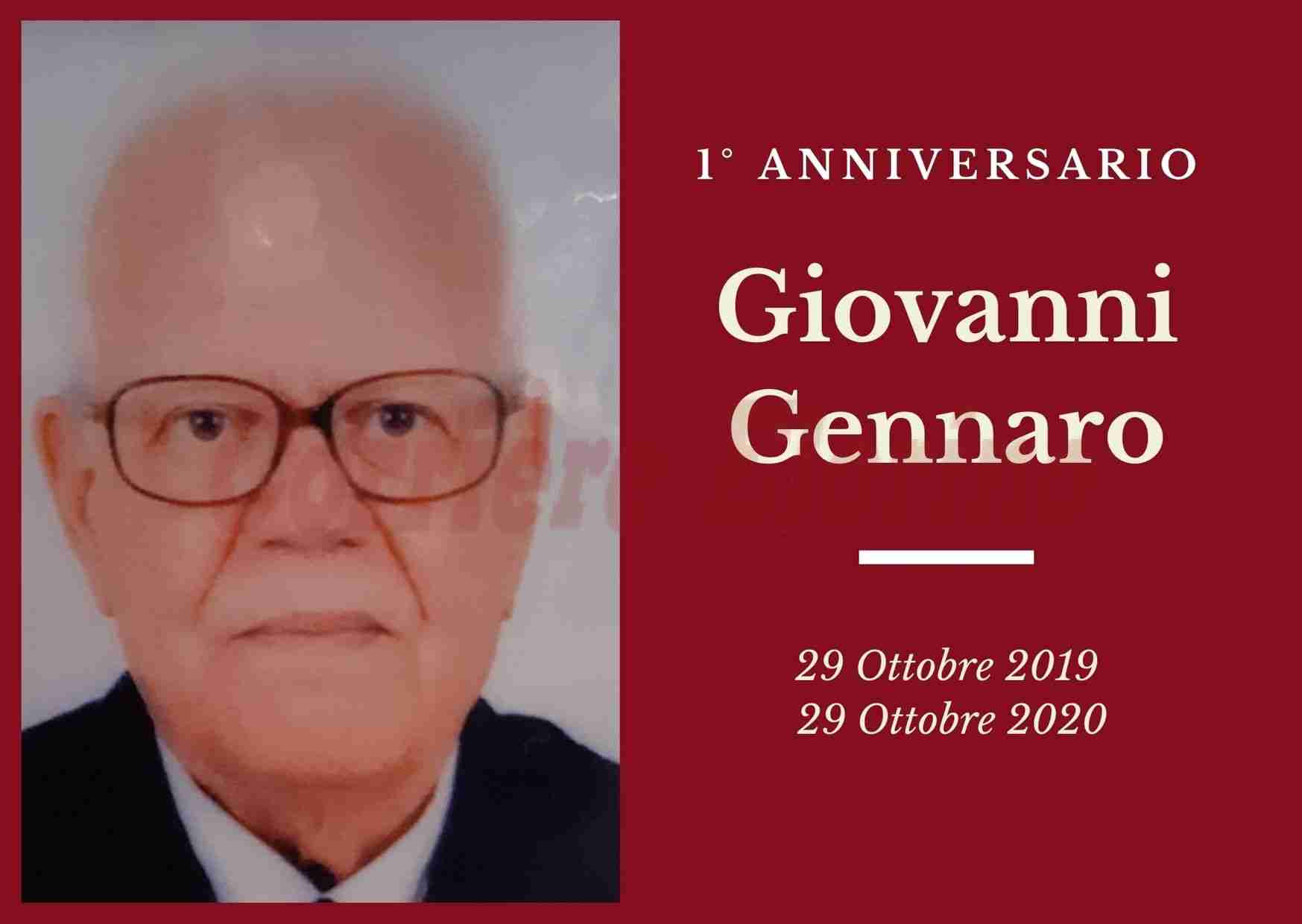 Necrologio: ricorre oggi il primo anniversario di Giovanni Gennaro