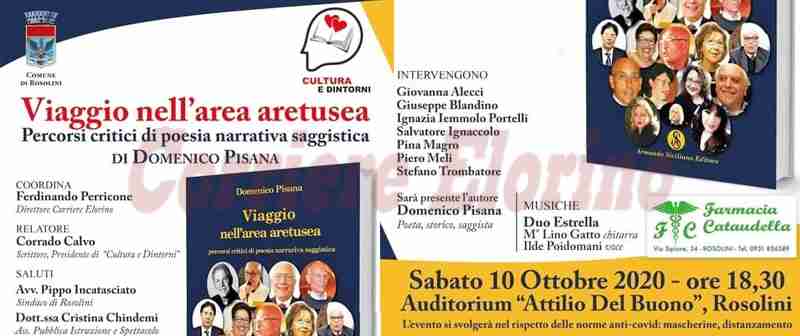 Domani altro appuntamento di Cultura e Dintorni con il libro “Viaggio nell’area aretusea” di Domenico Pisana