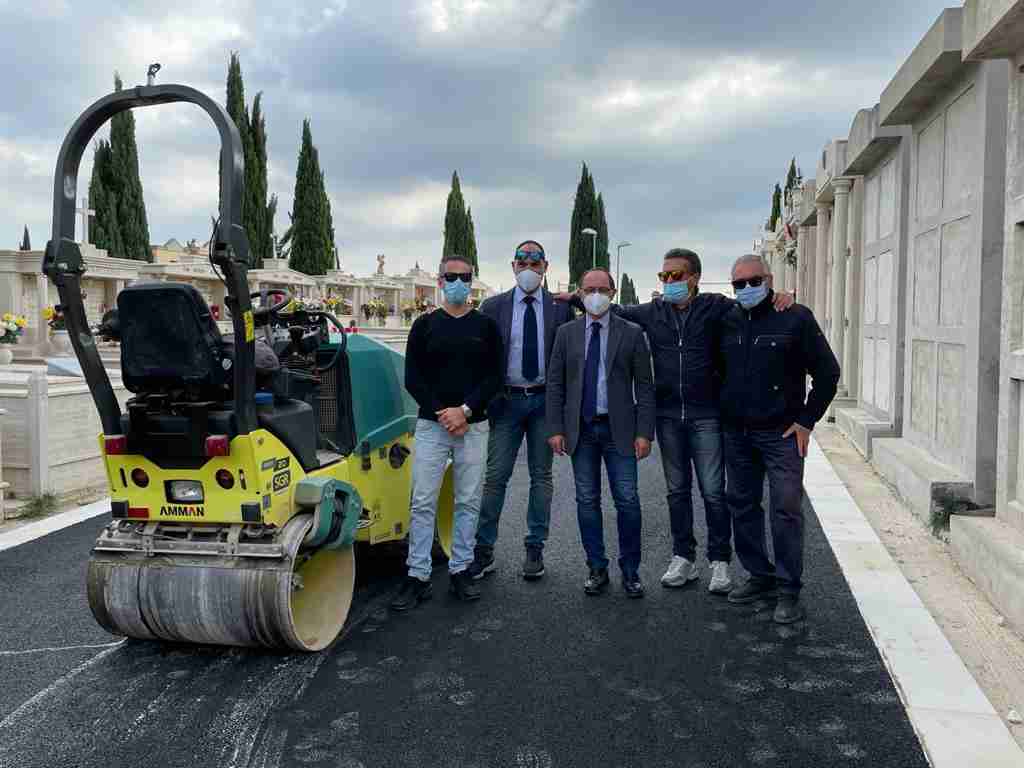 Cantieri sociali del Cimitero Comunale, il Sindaco: “Quasi completi i lavori, siamo soddisfatti”