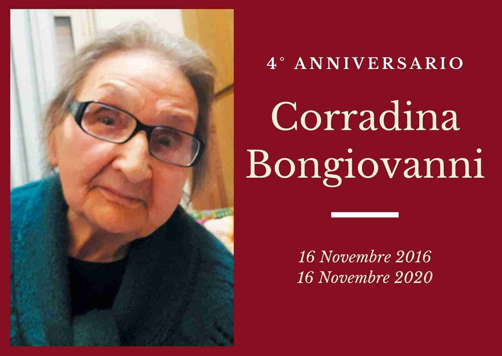 Necrologio: ricorre oggi il 4° anniversario di Corradina Bongiovanni