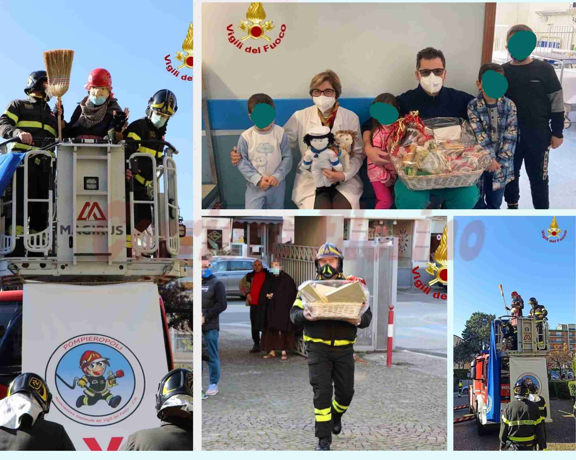 La Befana dei Vigili del Fuoco consegna regali ai bambini ricoverati all’Umberto I di Siracusa