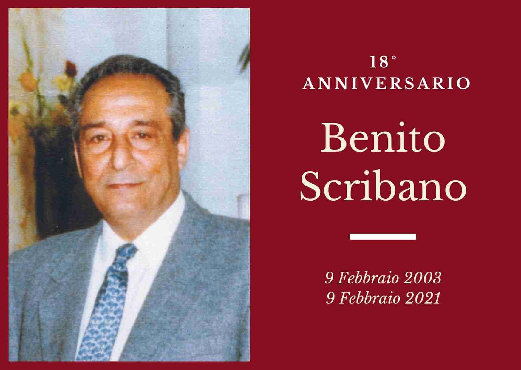 Necrologio: ricorre oggi il 18° anniversario di Benito Scribano