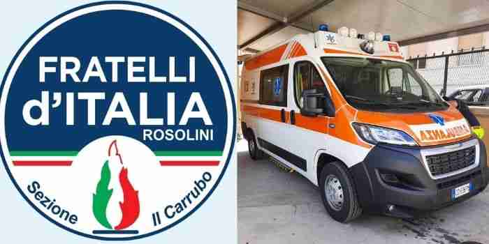 Il Circolo Fratelli d’Italia Rosolini: “Grazie all’On. Cannata per la consegna dell’ambulanza”