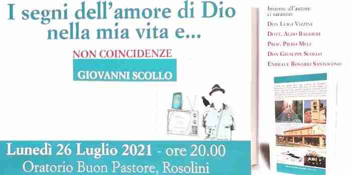 “I segni dell’amore di Dio nella mia vita”, lunedì la presentazione del libro del Prof. Giovanni Scollo