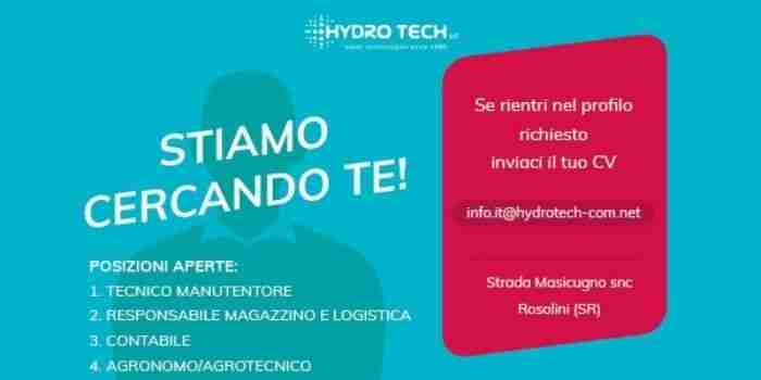 Annuncio, offro lavoro: azienda rosolinese Hydro Tech ricerca personale