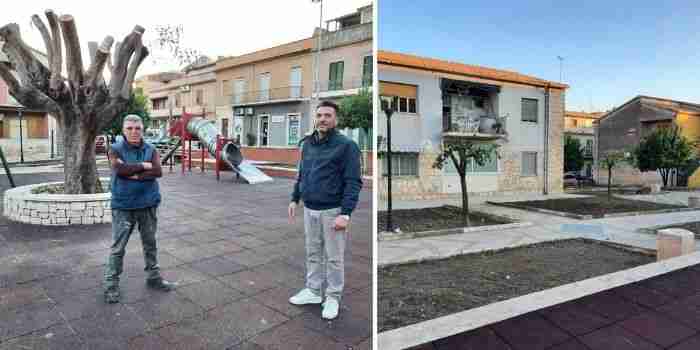 Torna il decoro in piazza Saro Adamo grazie alla famiglia Adamo e Città Verde