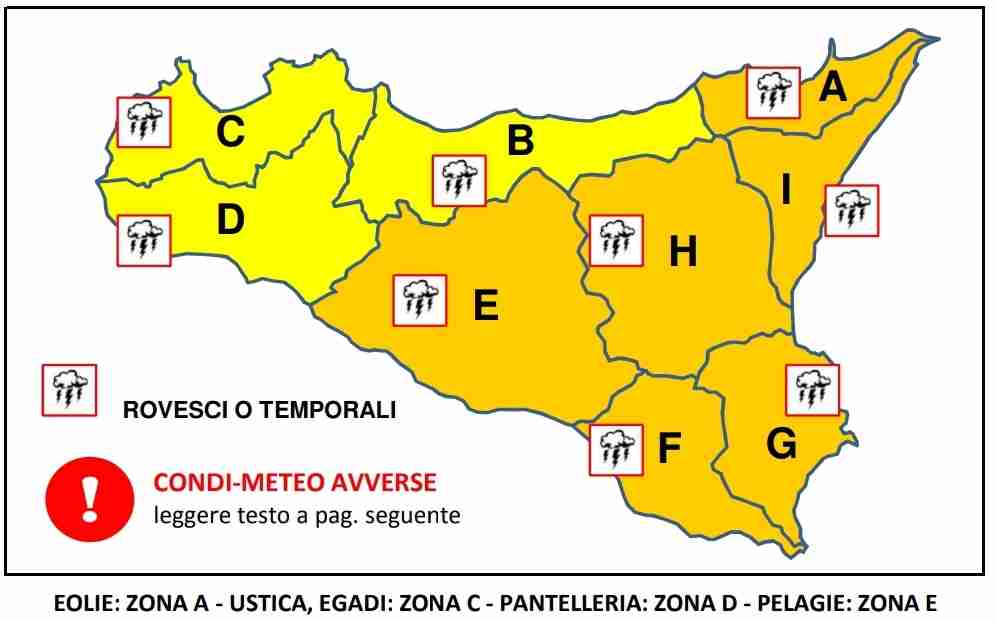 Allerta meteo “Arancione” per domani