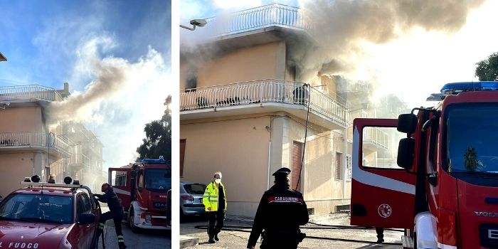 Rosolini, in fiamme un’abitazione di Via Cavour, attimi di paura per una donna