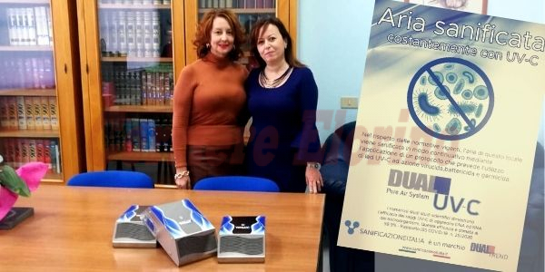 All’Istituto Archimede sanificatori d’aria in tutte le classi, la dirigente Cirmena: “Garantiamo sicurezza”