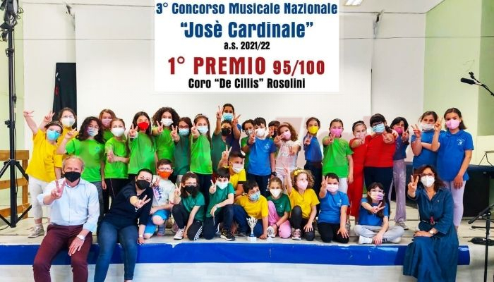 Il “piccolo” coro “De Cillis” ottiene il Primo Premio al 3° Concorso Nazionale Josè Cardinale