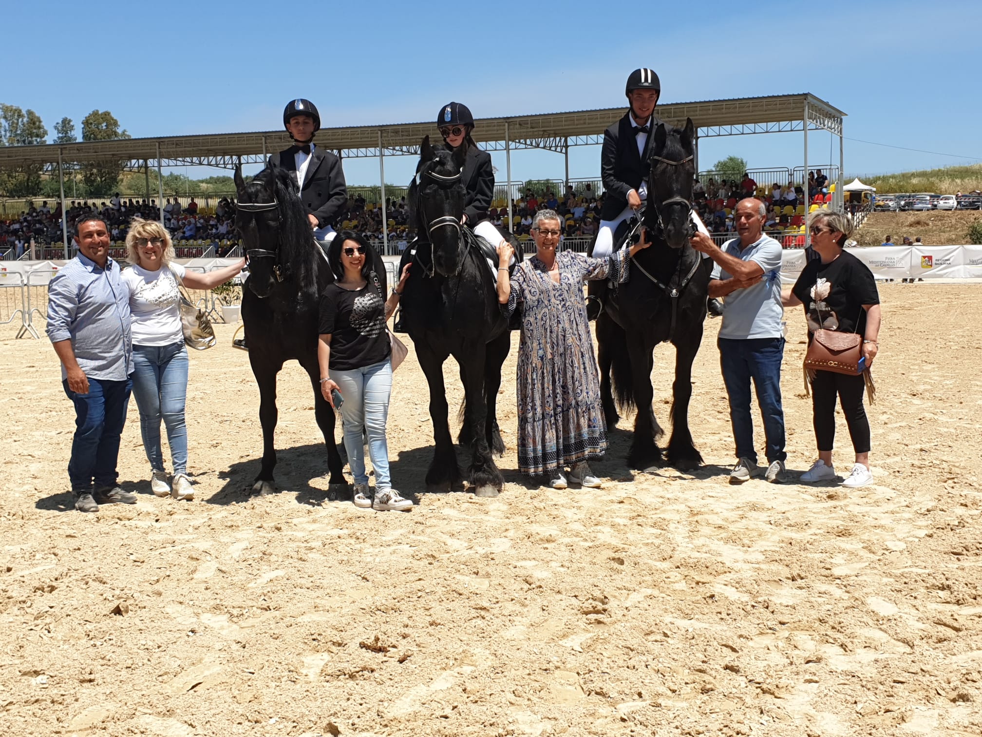 Equitazione, emozioni a non finire alla Fiera Mediterranea di Ambelia per Noemi, Nicolò e Giorgio