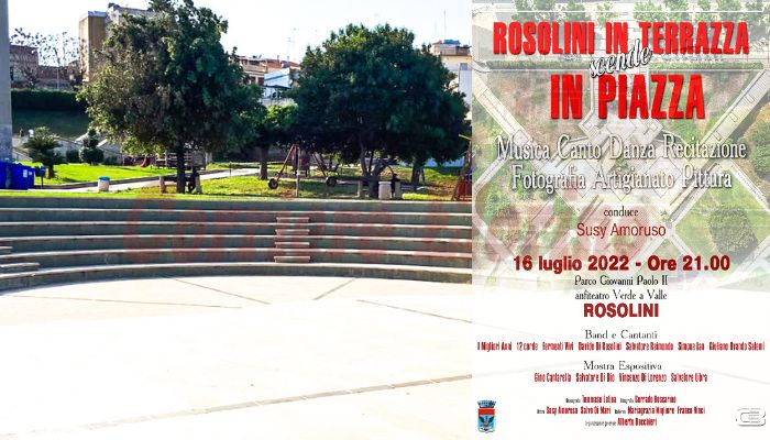 “Rosolini in terrazza” scende in piazza, sabato 16 luglio all’anfiteatro Calogero Rizzuto
