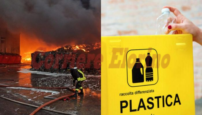Differenziata, domani sospesa la raccolta della plastica; l’incendio all’Ecomac continua a creare disservizi