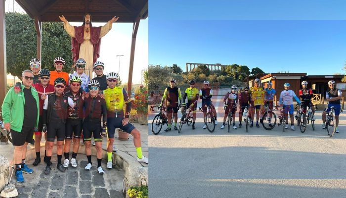 In memoria di Salvatore Rametta portano la sua maglia, in bici, fino alla Valle dei Templi di Agrigento