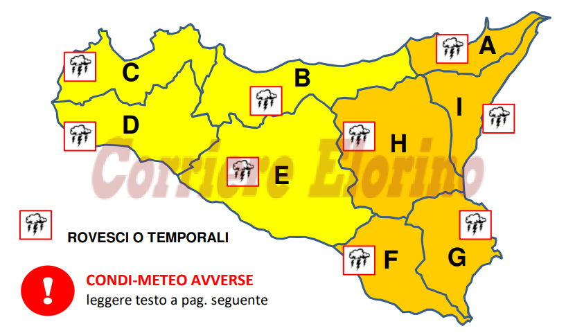 Meteo, allerta “Arancione” anche per domani, previste raffiche di vento fino a 100 km orari