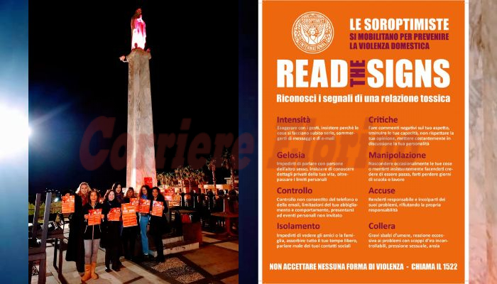 La madonnina si illumina di arancione, la campagna del Soroptimist “Orange the World” a difesa delle donne