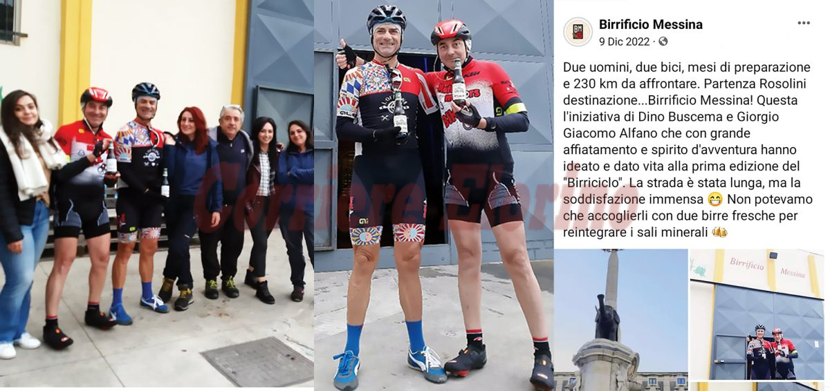 Da Rosolini a Messina, il viaggio in bici di Giacomo e Dino per omaggiare le 15 famiglie della “Birra dello Stretto”