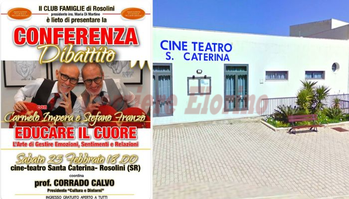 Domani al Cineteatro S. Caterina la conferenza dibattito “Educare con il cuore”