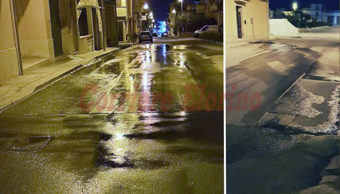 La segnalazione: “In Via Algeria l’acqua sgorga dall’asfalto”, i residenti: “Siamo stanchi”