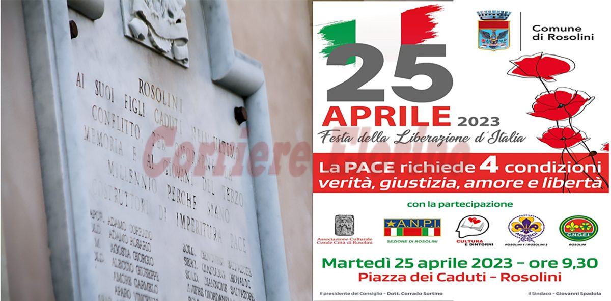 25 aprile, Festa della Liberazione, l’Anpi di Rosolini: “Una festa unitaria a sostegno della democrazia e della Costituzione”