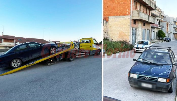 Auto abbandonate e non assicurate per le vie di Rosolini, continuano le rimozioni forzate