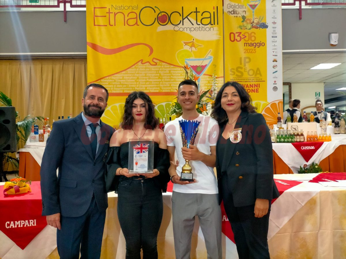 L’alberghiero del Curcio  di Ispica premiato alla competizione nazionale Etna Cocktail di Giarre