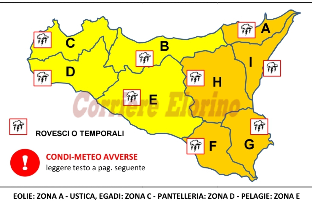 Week end di maltempo, la Protezione Civile dirama l’allerta “Arancione”