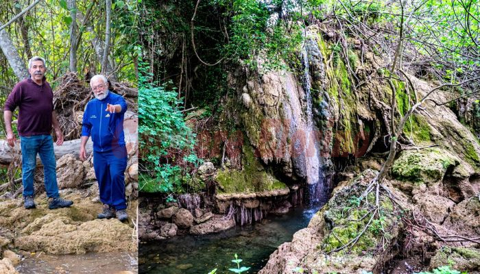 La caratteristica cascata del torrente “San Marco” ripristinata grazie alla Macrostigma