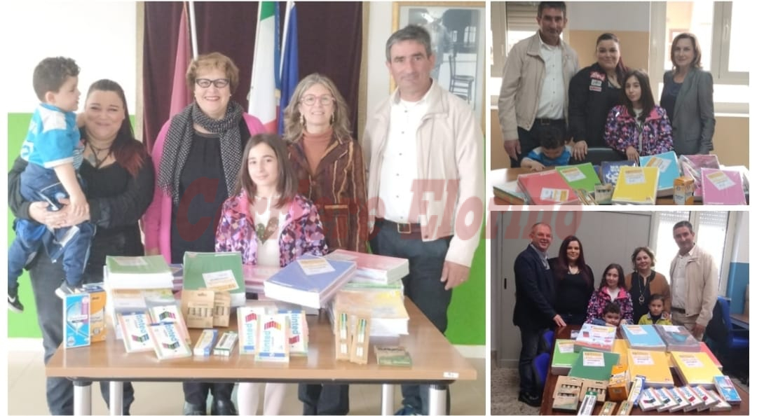 Materiale scolastico donato alle scuole, si rinnova la solidarietà della famiglia Giannì