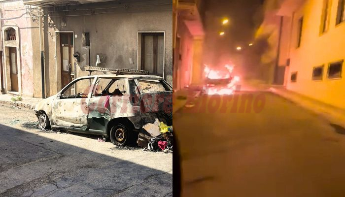 Auto in fiamme a Rosolini, distrutta dal rogo una Fiat Punto