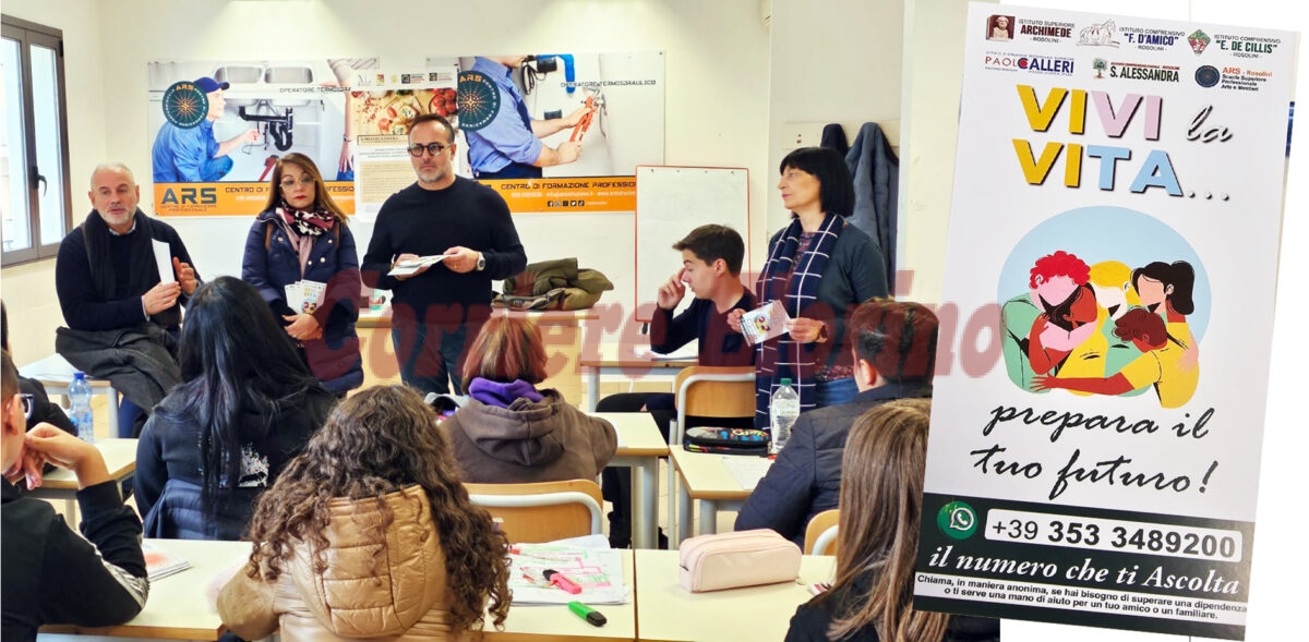 “Il Numero che ti Ascolta” entra nelle scuole con il segnalibro “Vivi la Vita”, oggi ospiti all’Ars di via Bellini