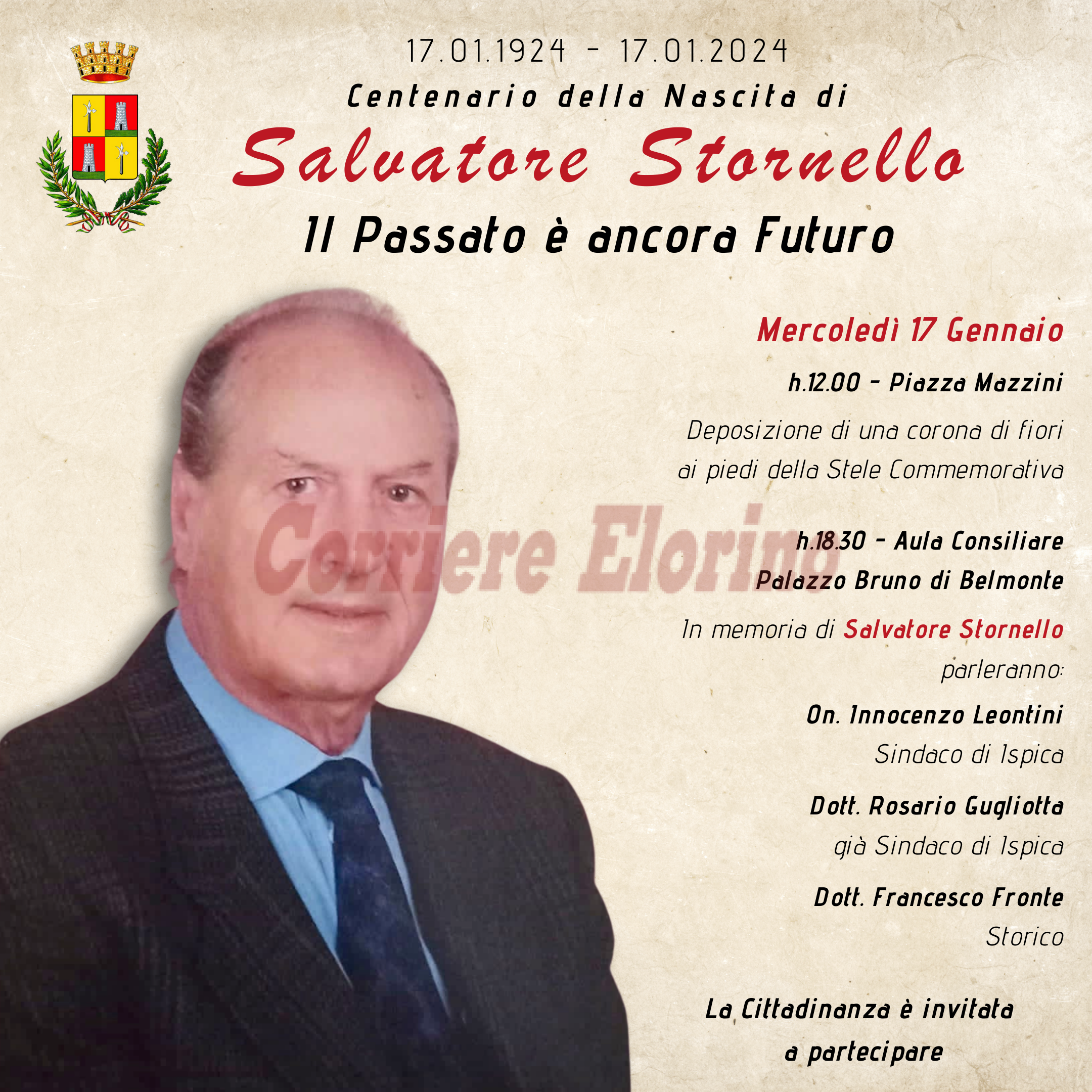 Il 2024 ad Ispica, l’anno in ricordo di Salvatore Stornello