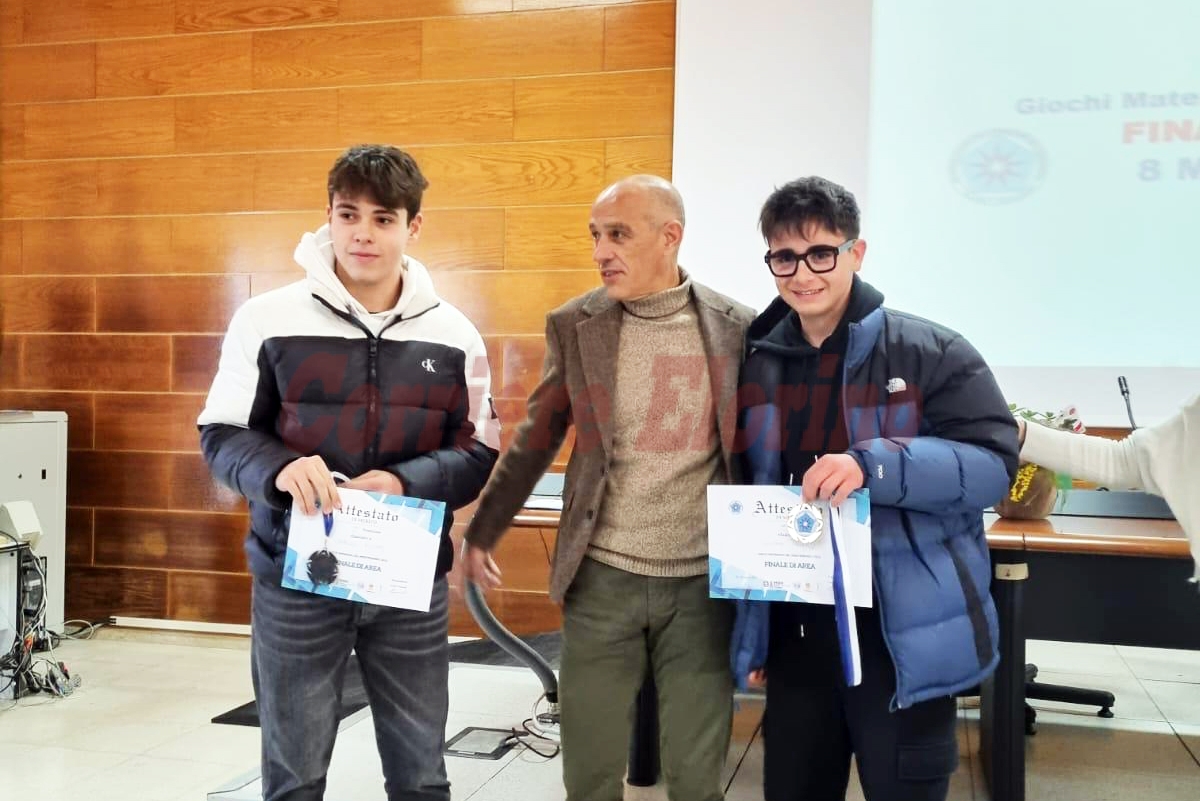 Due studenti del Curcio si aggiudicano la finale di area dei Giochi matematici del Mediterraneo