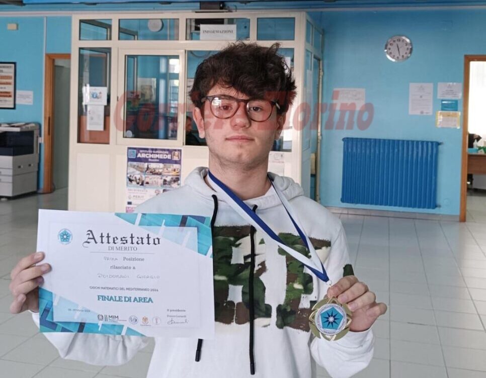 Olimpiadi di Matematica, 1° posto per il rosolinese Giorgio Poidomani dell’Istituto “Archimede”