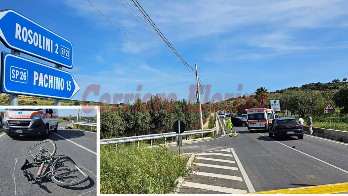 Tragico scontro auto-bici sulla Rosolini-Pachino, muore sul colpo un tunisino di 63 anni