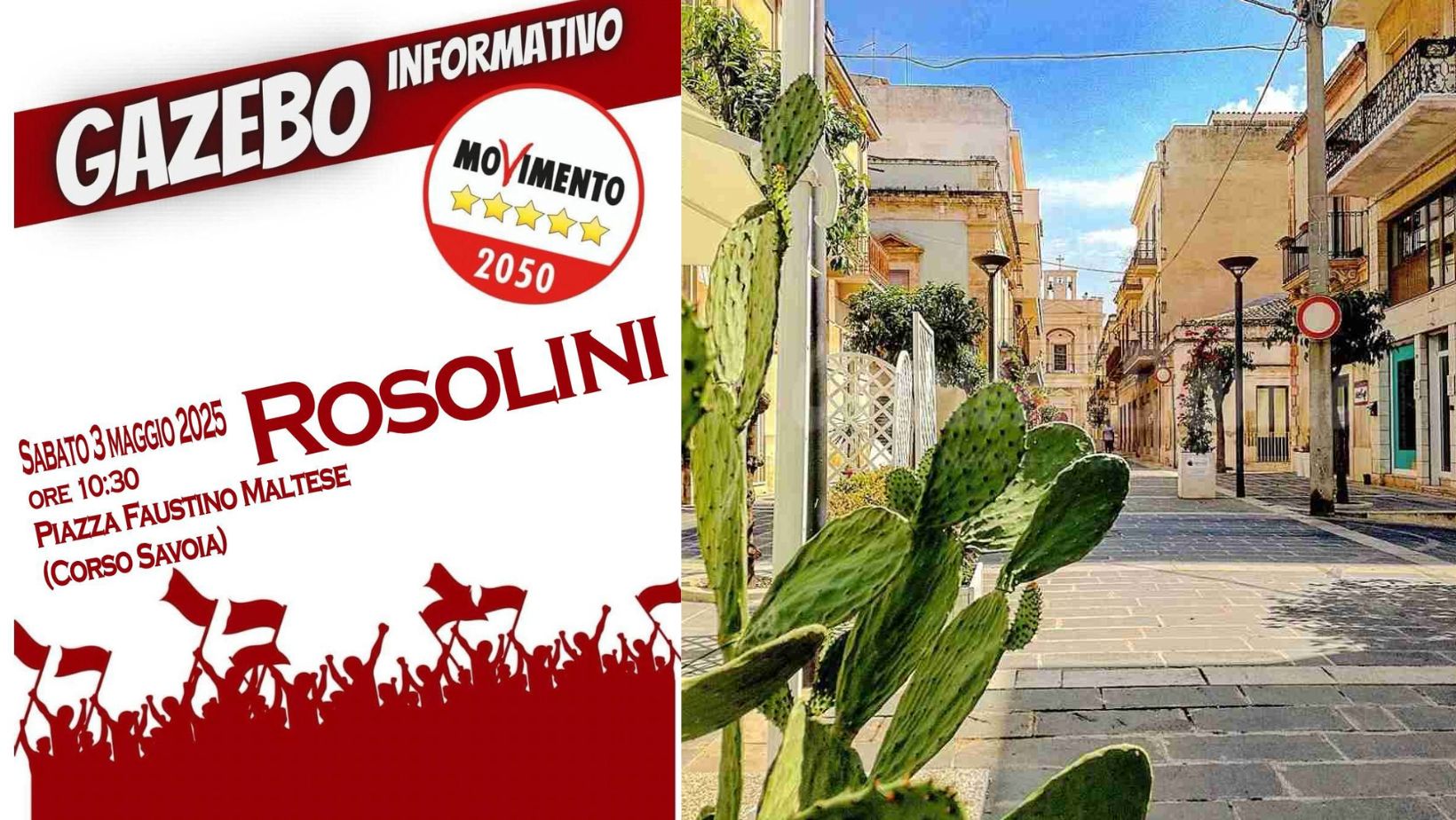 Domani in Piazza Faustino Maltese un banchetto informativo del M5S Siracusa Sud Domani in Piazza Faustino Maltese un banchetto informativo del M5S Siracusa Sud