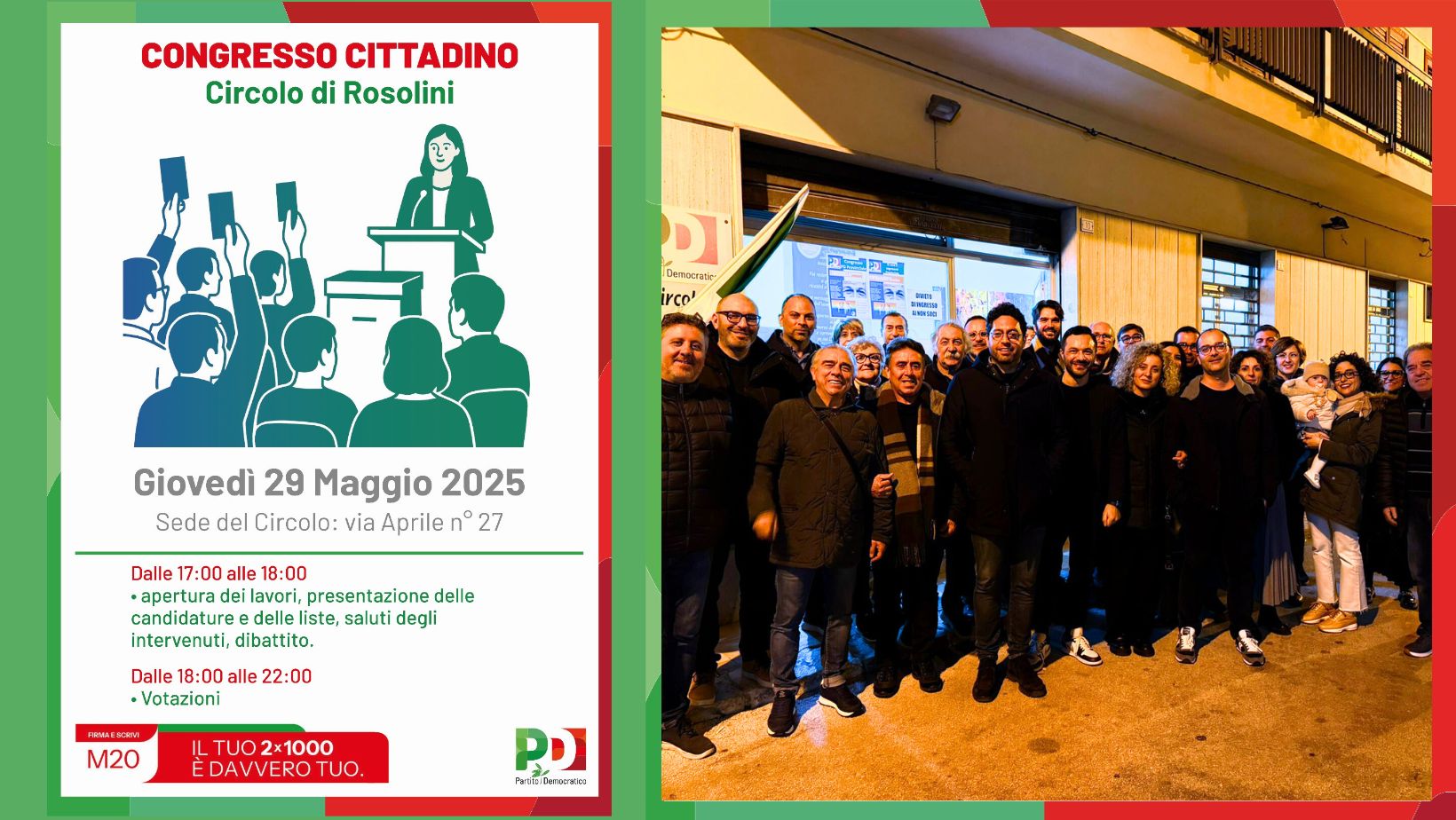 Pd, oggi il congresso cittadino, il circolo rosolinese voterà il suo Segretario Pd, oggi il congresso cittadino, il circolo rosolinese voterà il suo Segretario