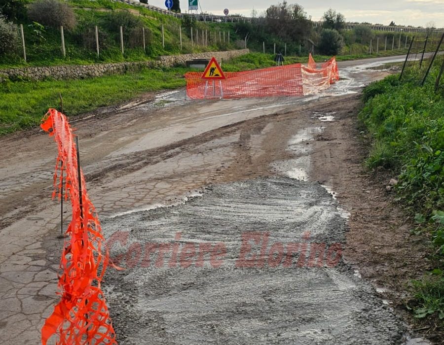 Contrada Tagliati, buche rattoppate con il cemento: “Soluzione temporanea in attesa dell’asfalto”