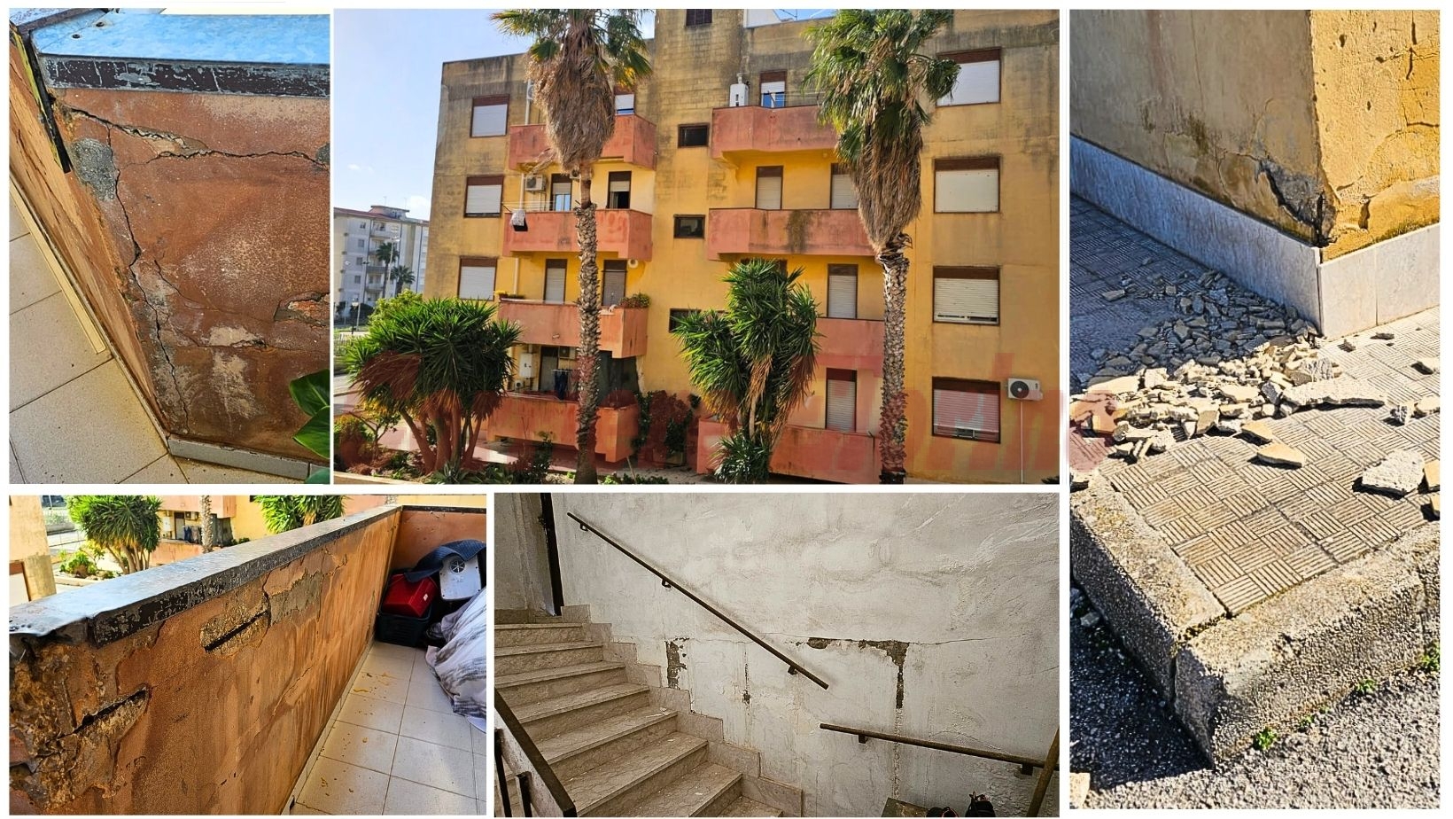 Case popolari di via Giorgio Cicciarella, i residenti segnalano infiltrazioni e degrado dei balconi