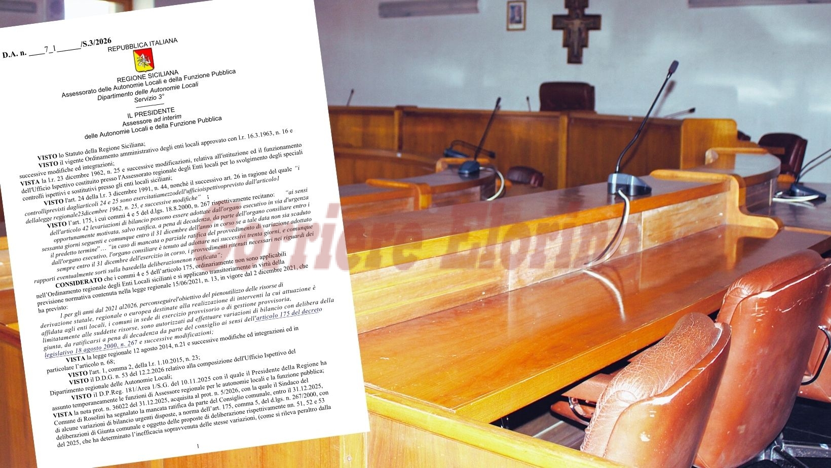 A Rosolini arriva il Commissario ad acta, la Regione nomina Enzo Abbinanti