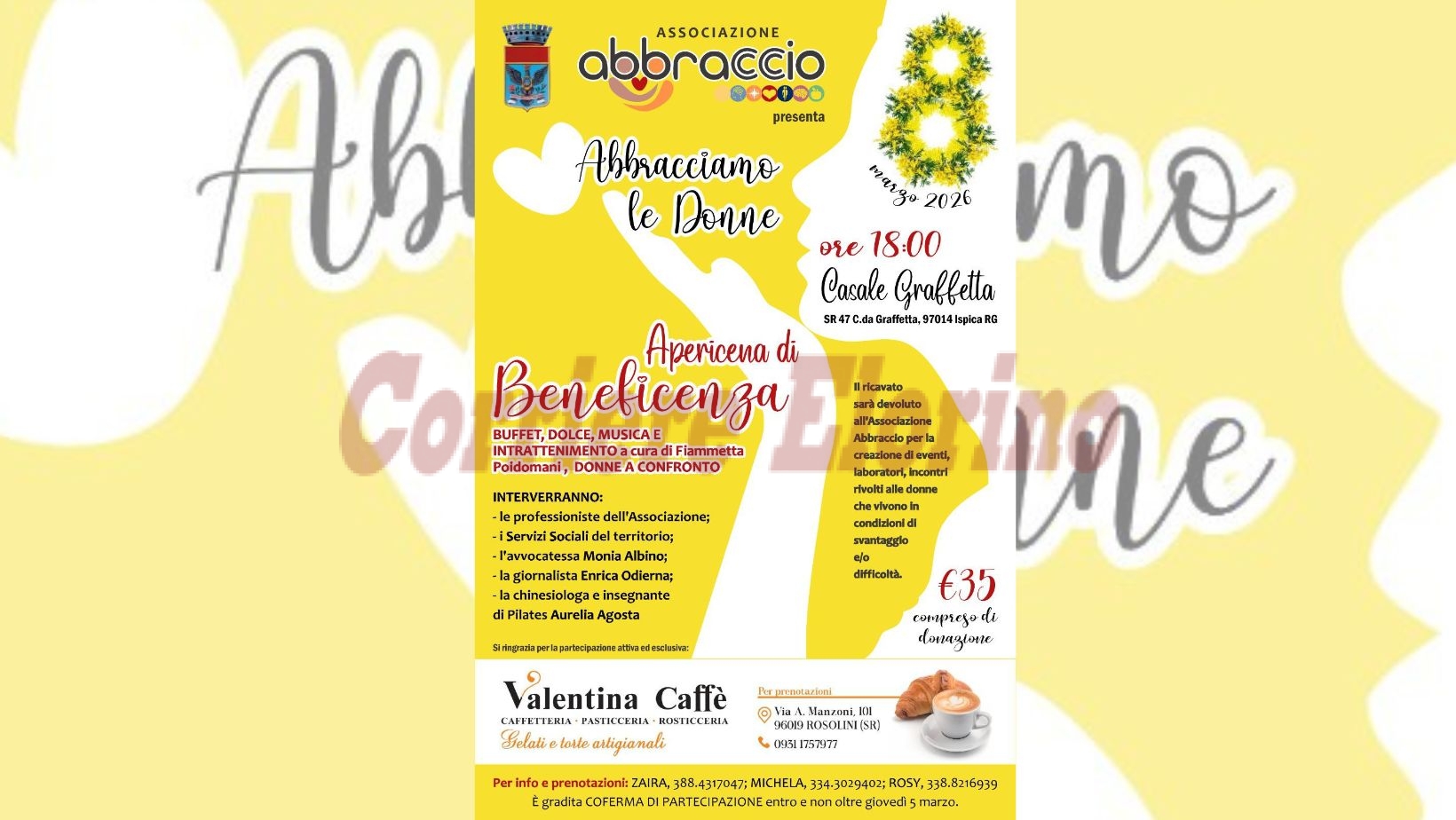 Rosolini, apericena di beneficenza per un 8 marzo a sostegno delle donne più fragili Rosolini, apericena di beneficenza per un 8 marzo a sostegno delle donne più fragili