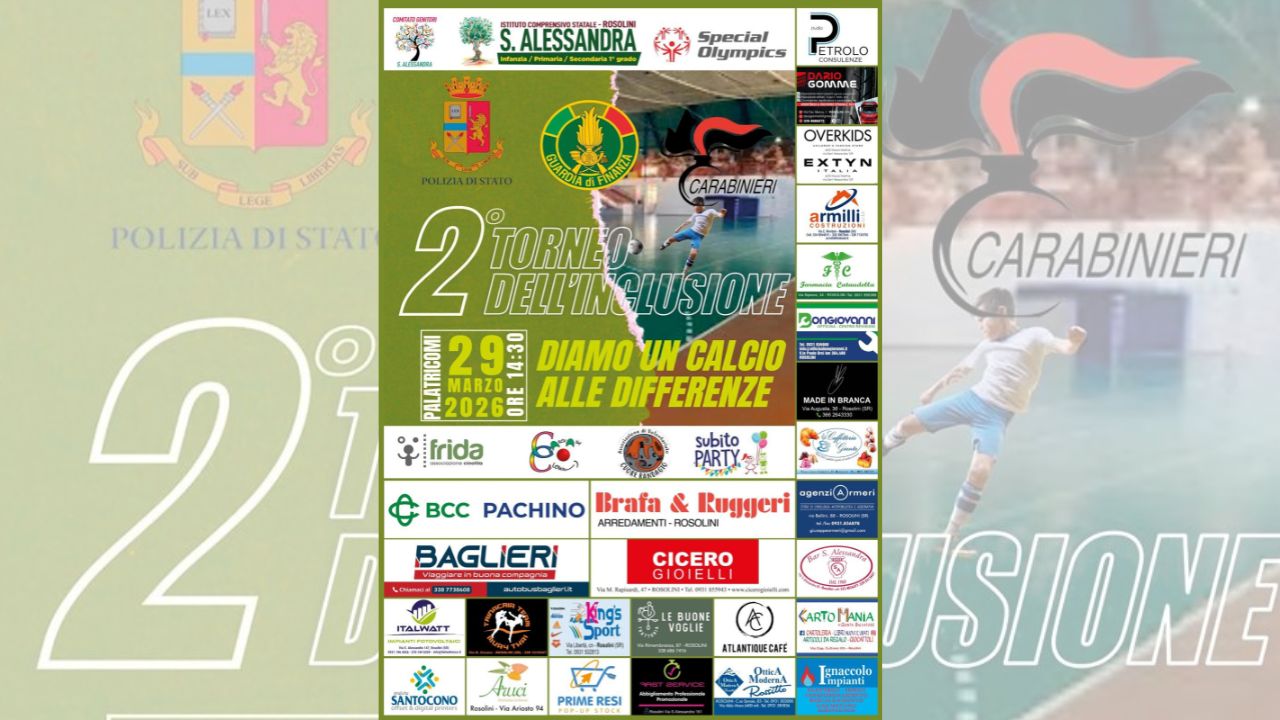 Rosolini, torna al Palatricomi il Torneo dell’Inclusione promosso dal Comitato genitori dell’istituto S. Alessandra